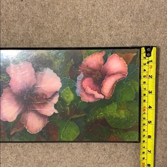 Watercolor framed floral print. NWT. - Picture 4 of 8